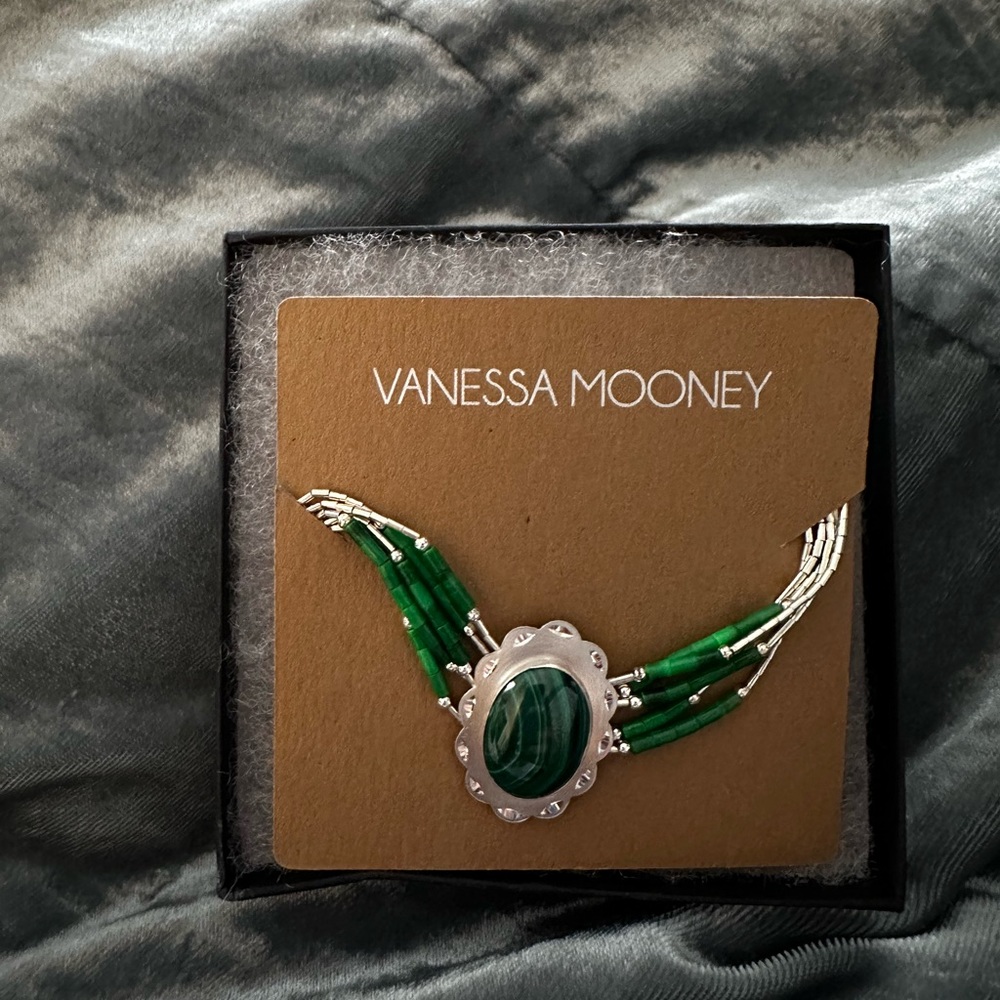 Vanessa Mooney Sterling silver and Malachite bracelet NEW!